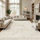 homemate vue avant du tapis 9x12 montrant le design vintage et confort
