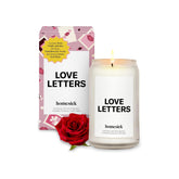 Homesick bougie Love Letters vue avant du bocal, ajoute une touche romantique immédiate