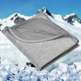 HOMFINE plaid face avant gris montrant fraîcheur et confort