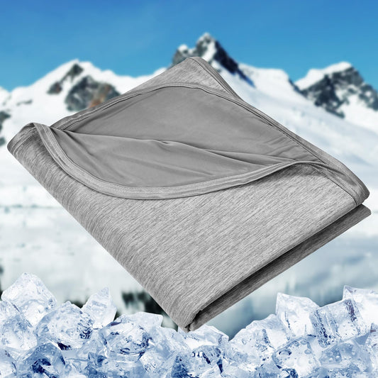 HOMFINE plaid face avant gris montrant fraîcheur et confort