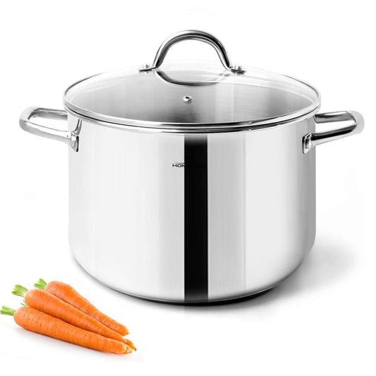 HOMICHEF cocotte 4qt vue avant élégante et durable