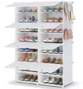 HOMIDEC vue avant du meuble 32 paires, gain de place visible