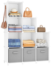 HOMIDEC organisateur 9 cubes vue avant, optimise le rangement