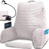 Homie coussin de lecture de face montrant dossier et accoudoirs pour soutien confortable
