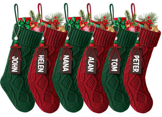 Hommtina chaussette de Noël face avant montrant couleur et motif, apporte charme festif