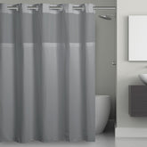 Hookless rideau face complet gris frost montrant design élégant et protection contre éclaboussures