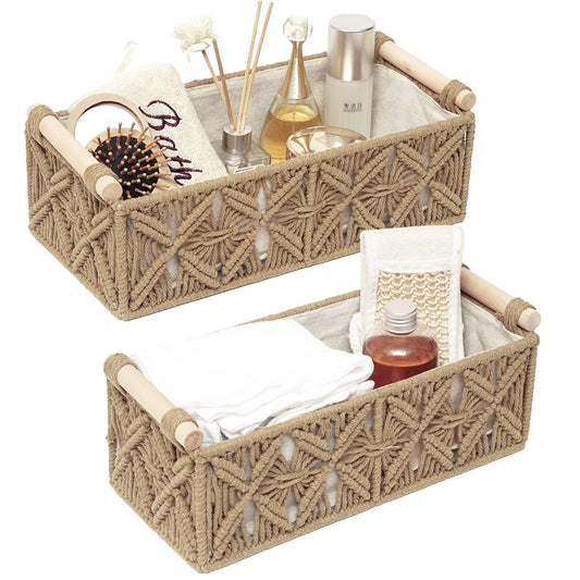 HOSROOME panier bohème vue face montrant rangement compact