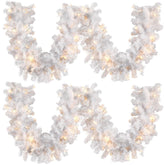 Hotop guirlande blanche face montrant design sapin et aspect enneigé