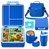 Howeemo ensemble complet vue avant montrant boîte, thermos, gourde et sac, pratique pour école