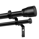 Hradecti tringle double vue de face montrant stabilité et finition noire