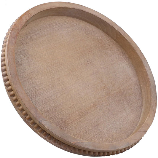Hrastany plateau rond face présentant finition marron et élégance naturelle