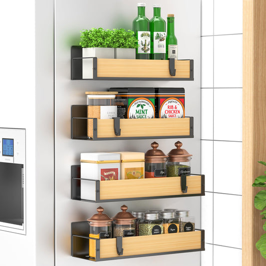 HuggieGems vue avant du support en bois montrant rangement compact
