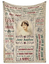 Huglanket vue avant du plaid, design Jane Austen et confort immédiat