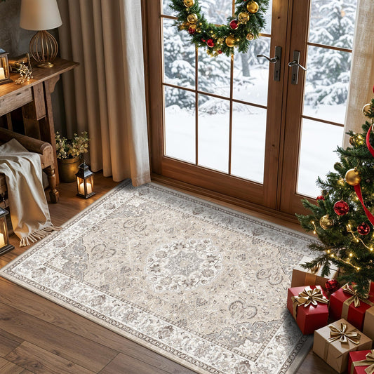 HY HAO YUN LAI vue d'ensemble du tapis beige protège le sol