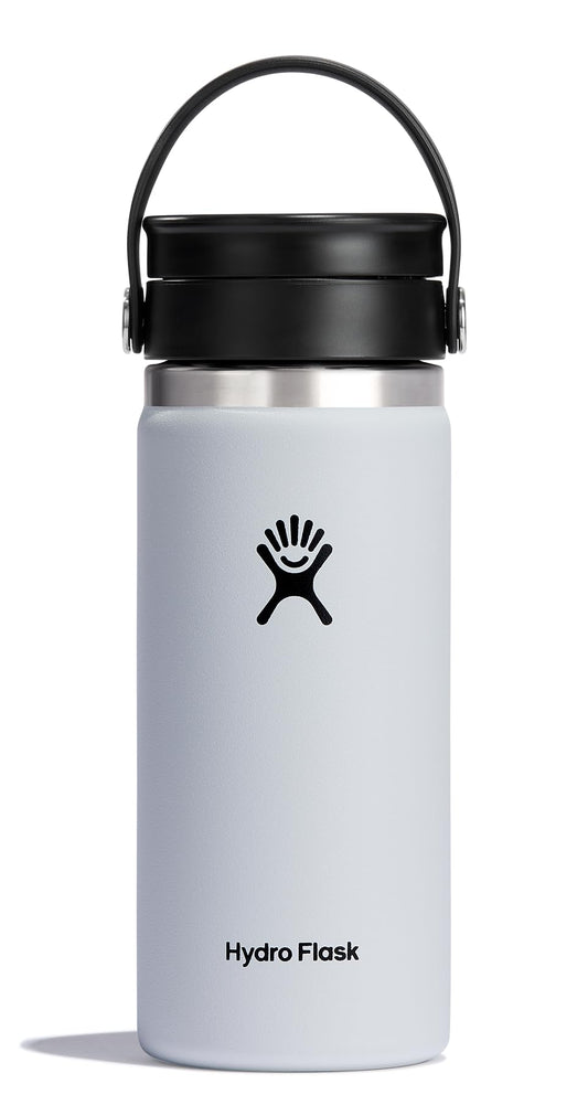 Hydro Flask face avant blanc montrant design épuré et isolation durable