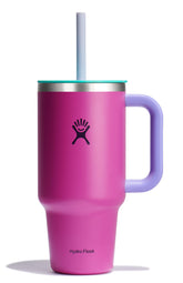 Hydro Flask face produit montrant le coloris Holiday Punch et l'avantage visuel