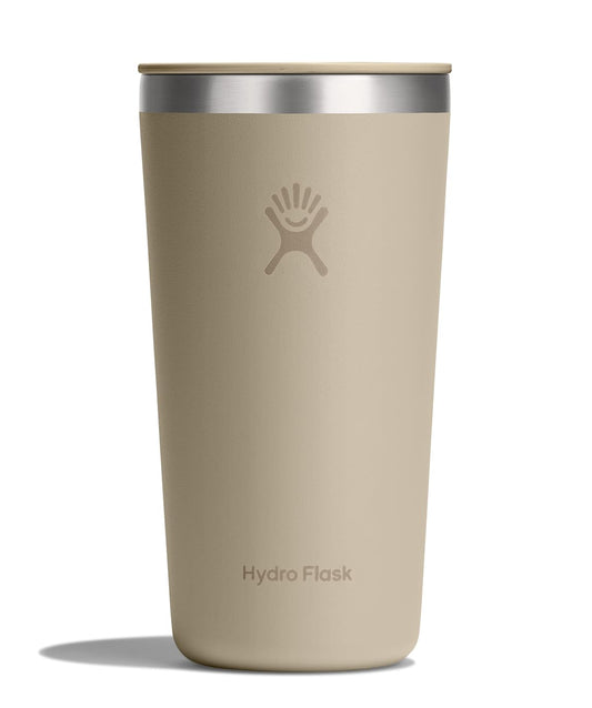 Hydro Flask gobelet face avant montrant finition oat tan et maniabilité