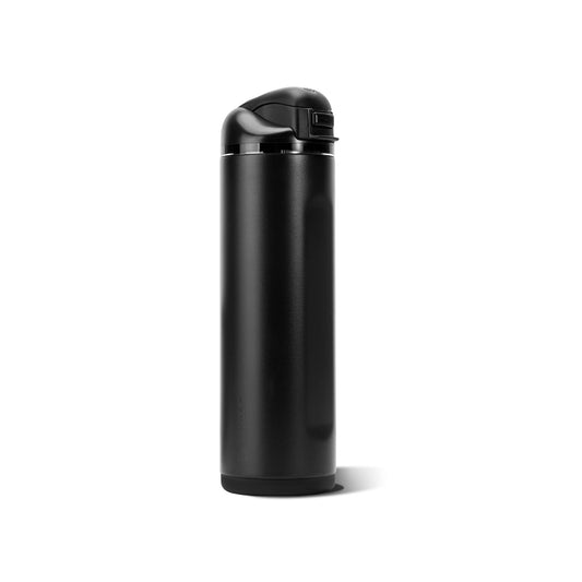 HydroJug face avant noir montrant silhouette et design, pratique pour transport