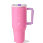 HydroJug Traveler face avant montrant le design Pink Sugar et la praticité