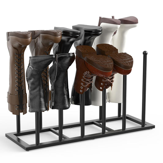 HzTinT porte-bottes vue de face montrant rangement net et capacité pour six paires