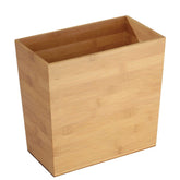 iDesign corbeille face avant fini bois naturel, gain de place esthétique