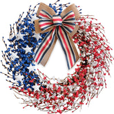 idyllic couronne face porte montrant couleurs patriotique et accueil festif