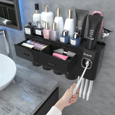iHave vue frontale du porte-brosses, rangement compact et gain de place