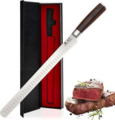 imarku vue de face du couteau Brisket pour découpes précises