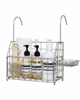 IntreLife panier de douche accroché sur tringle, organisation facile