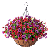 INXUGAO panier rotin face montrant l'ensemble fleuri et attrait décoratif