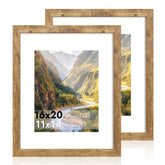 iRahmen cadre 16x20 face avant brun rustique protège et valorise vos photos