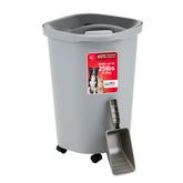 IRIS USA vue avant du contenant, rangement efficace pour croquettes