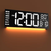 JALL horloge murale face avant, lisibilité optimale pour pièces larges