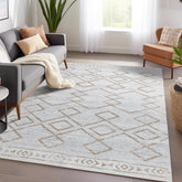 jinchan vue frontale du tapis montrant motif géométrique et élégance