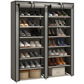 JIUYOTREE devant du meuble gris montrant rangement compact et design