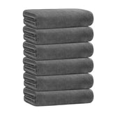 JML serviette face pliée gris montrant taille et finition, gain de rangement