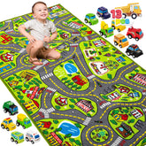 JOYIN tapis face avant montrant la ville et routes pour jeu créatif
