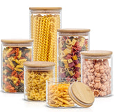 JoyJolt ensemble de six bocaux en verre pour organisation efficace