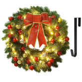 Juegoal couronne 16" accrochée sur porte, embellit l’entrée avec chaleur
