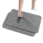 JUERLEN tapis devanture gris wave, design élégant et absorption rapide