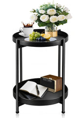 JuheBoxia table d'appoint face entière montrant le design compact et gain d'espace