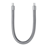 Tuyau à lait JURA HP3 vue avant montrant la gaine inox et finition élégante, durabilité accrue