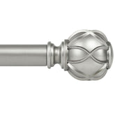 KAMANINA tringle argent face avec embouts décoratifs, apporte élégance