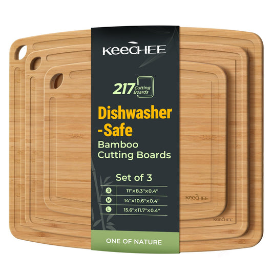 keechee ensemble de trois planches en bambou, gain de place et durabilité