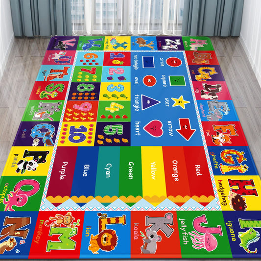 Kentaly tapis face avant avec alphabet coloré pour apprentissage visuel