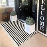 KILOCOCO tapis face avant beige rayé, ajoute une entrée élégante