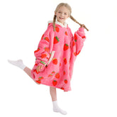 Kipswiza face avant de la couverture-pull fraise montrant coupe oversize et confort