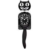 Kit Cat Klock visage classique noir montrant sourire rétro et attrait décoratif