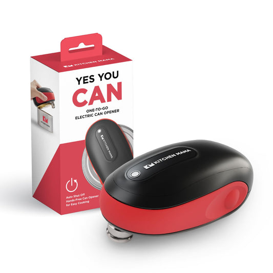 Kitchen Mama vue frontale rouge, design compact et maniable pour ouverture sans effort