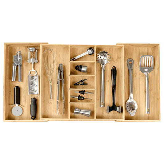 KitchenEdge vue de face de l'organiseur dans un tiroir, rangement optimal